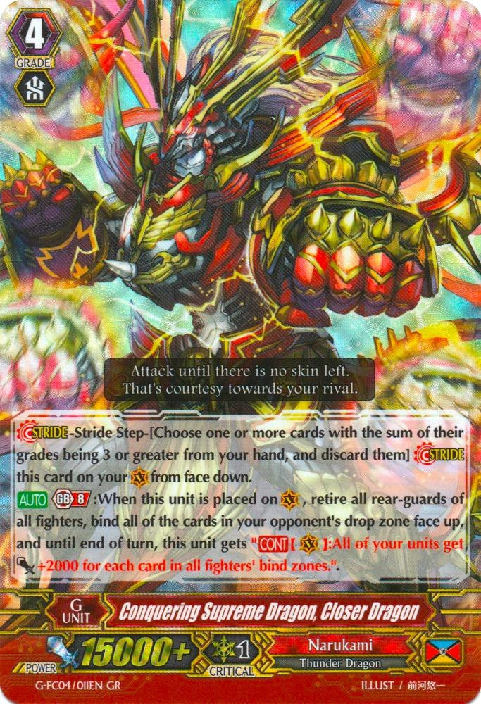 Image for Conquering Supreme Dragon, Closer Dragon (G-FC04: Fighters Collection 2017) (G-FC04/011EN) - Cardfight Vanguard