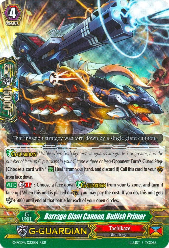 Image for Barrage Giant Cannon, Bullish Primer (G-FC04: Fighters Collection 2017) (G-FC04/033EN) - Cardfight Vanguard