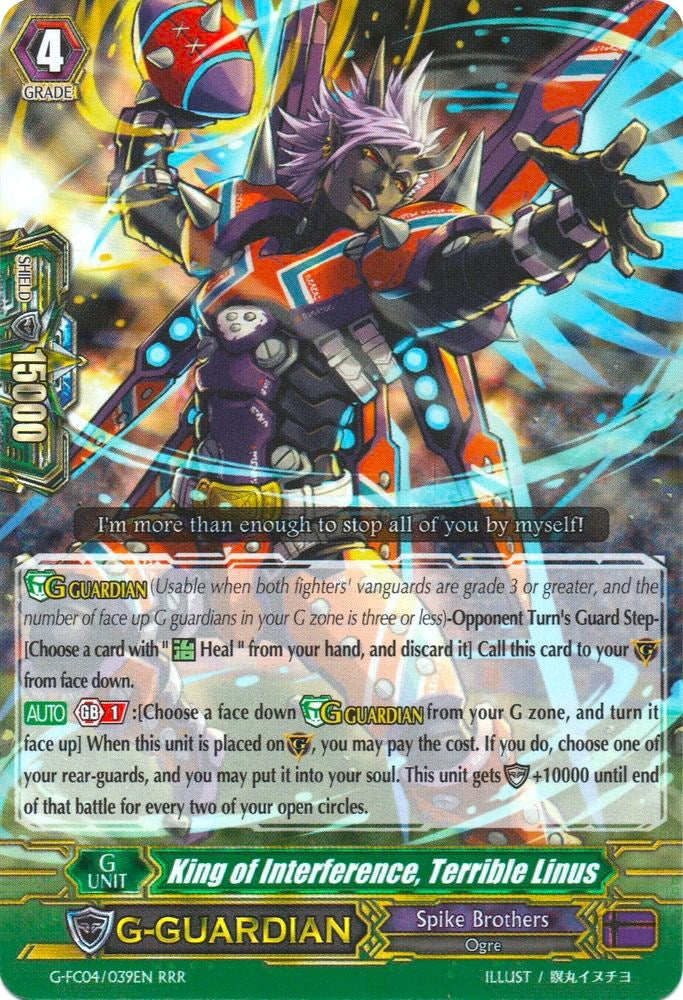 Image for King of Interference, Terrible Linus (G-FC04: Fighters Collection 2017) (G-FC04/039EN) - Cardfight Vanguard