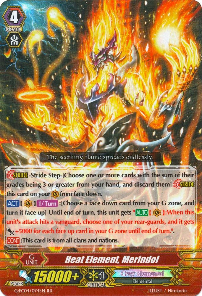 Image for Heat Element, Merindol (G-FC04: Fighters Collection 2017) (G-FC04/074EN) - Cardfight Vanguard