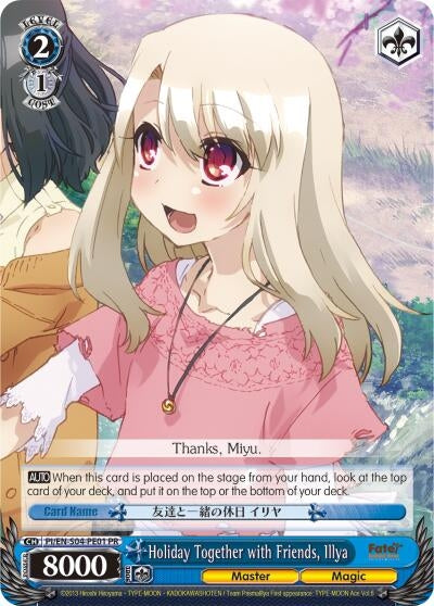 Image for Holiday Together with Friends, Illya (Fate/kaleid liner PRISMA ILLYA DX) (PI/EN-S04-PE01 PR) - Weiss Schwarz