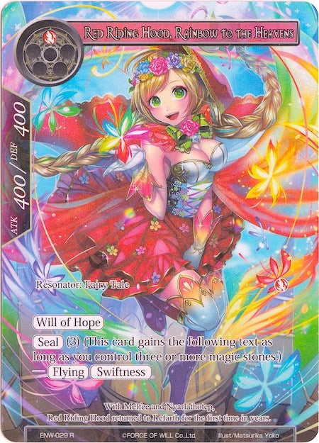 Image for Red Riding Hood, Rainbow to the Heavens (Full Art) (Echoes of the New World) (ENW-029) - Force of Will