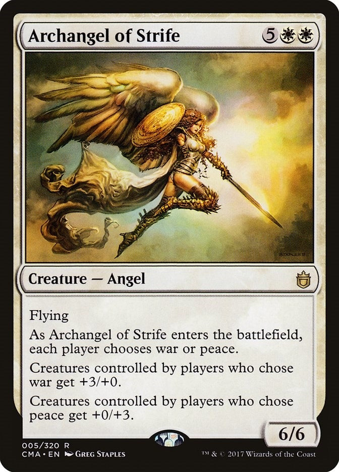 Image for Archangel of Strife (Commander Anthology) (5) - Magic: The Gathering