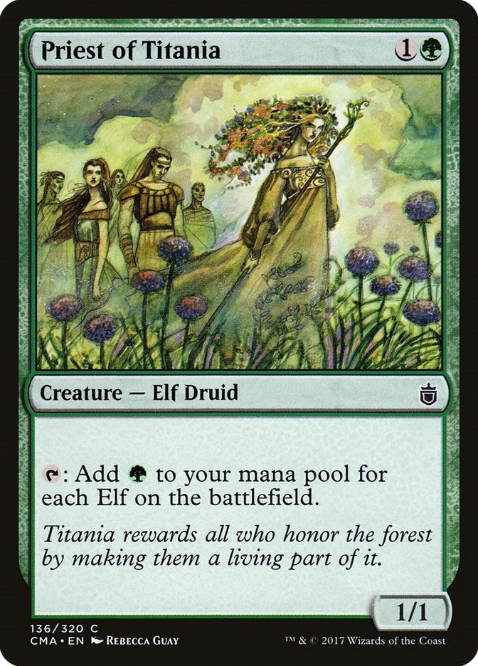 Image for Priest of Titania (Commander Anthology) (136) - Magic: The Gathering