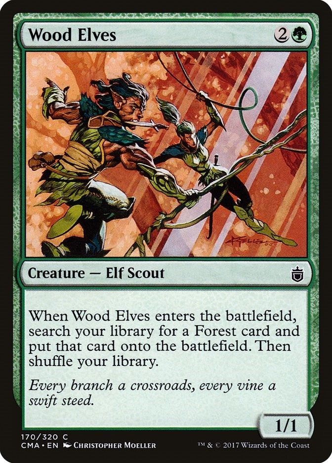Image for Wood Elves (Commander Anthology) (170) - Magic: The Gathering