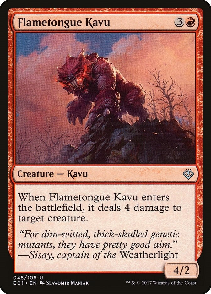 Image for Flametongue Kavu (Archenemy: Nicol Bolas) (48) - Magic: The Gathering