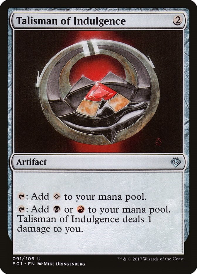Image for Talisman of Indulgence (Archenemy: Nicol Bolas) (91) - Magic: The Gathering