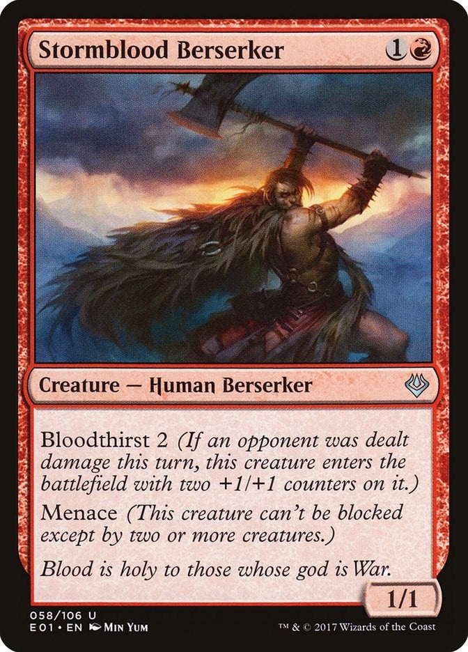 Image for Stormblood Berserker (Archenemy: Nicol Bolas) (58) - Magic: The Gathering