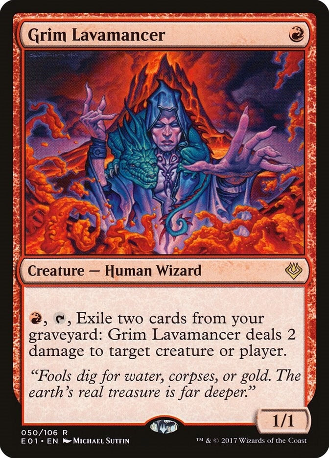 Image for Grim Lavamancer (Archenemy: Nicol Bolas) (50) - Magic: The Gathering