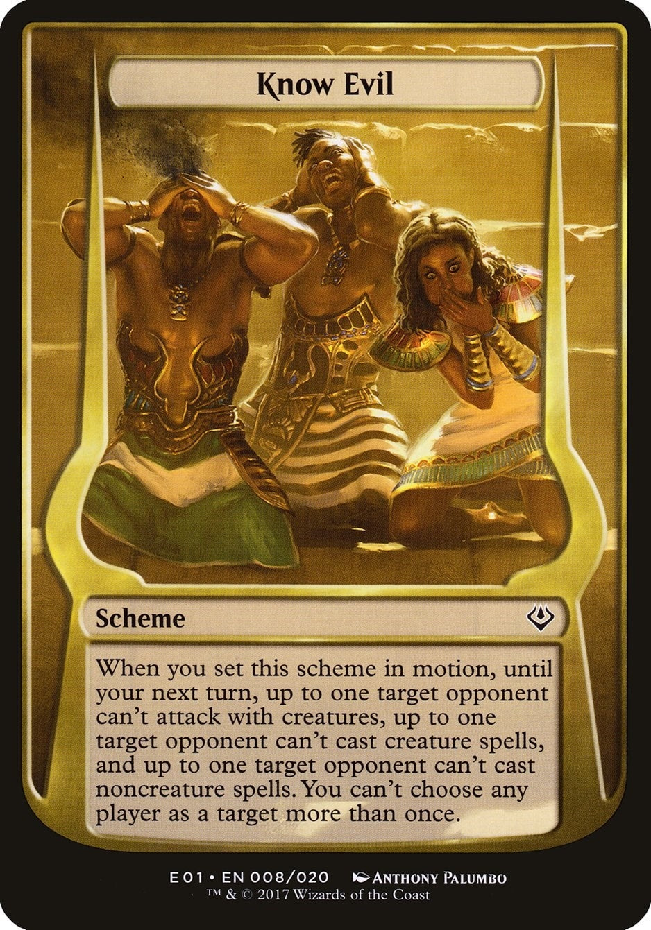 Image for Know Evil (Archenemy: Nicol Bolas) (Oversize Cards) (8) - Magic: The Gathering
