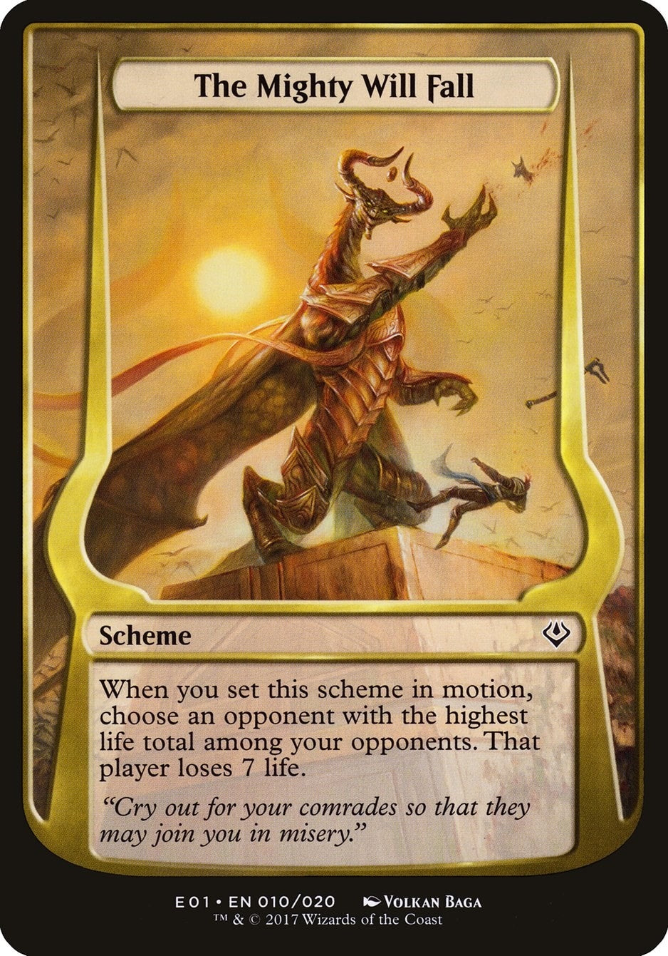 Image for The Mighty Will Fall (Archenemy: Nicol Bolas) (Oversize Cards) (15) - Magic: The Gathering