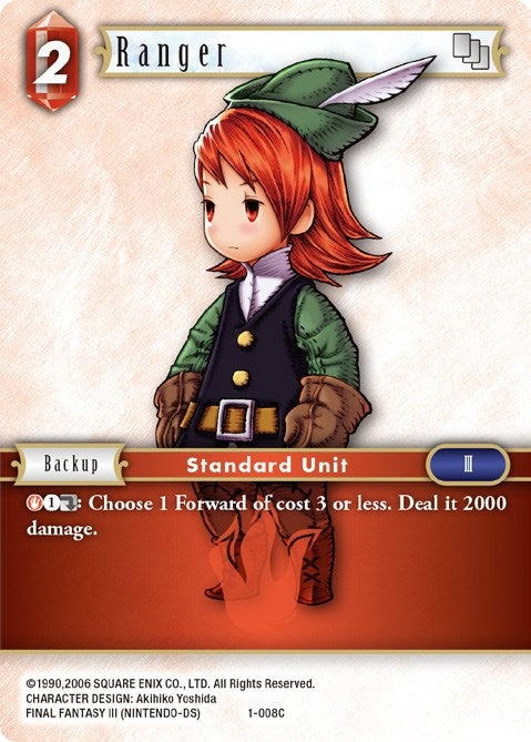 Image for Ranger (Refia) (Opus I) (1-008C) - Final Fantasy TCG