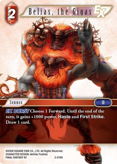 Image for Belias, the Gigas EX (Opus II) (2-019R) - Final Fantasy TCG