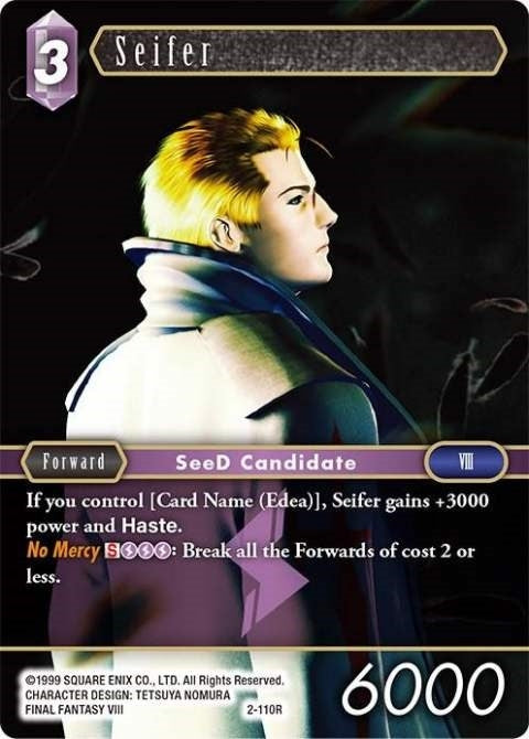 Image for Seifer (Rare) (Opus II) (2-110R) - Final Fantasy TCG