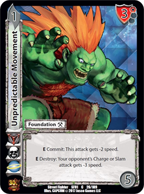 Image for Unpredictable Movement (Street Fighter CCG) (26) - UniVersus