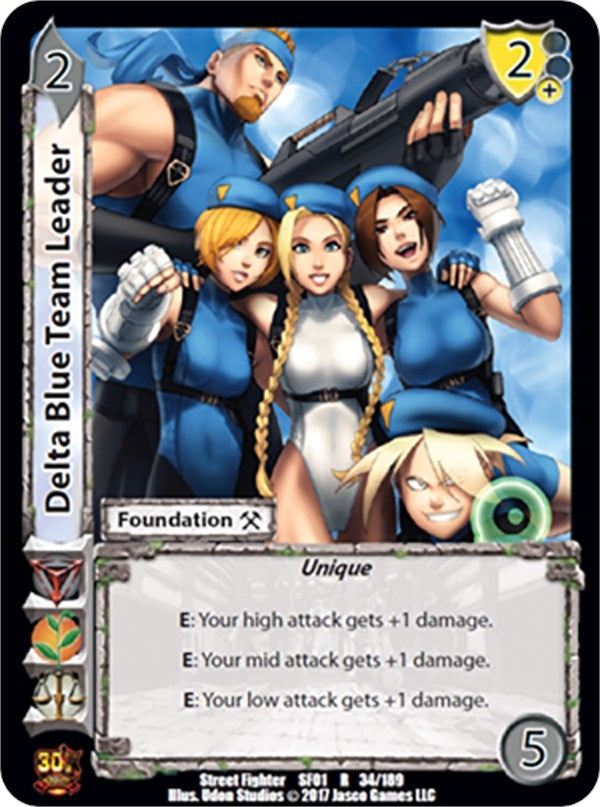 Image for Delta Blue Team Leader (Street Fighter CCG) (34) - UniVersus
