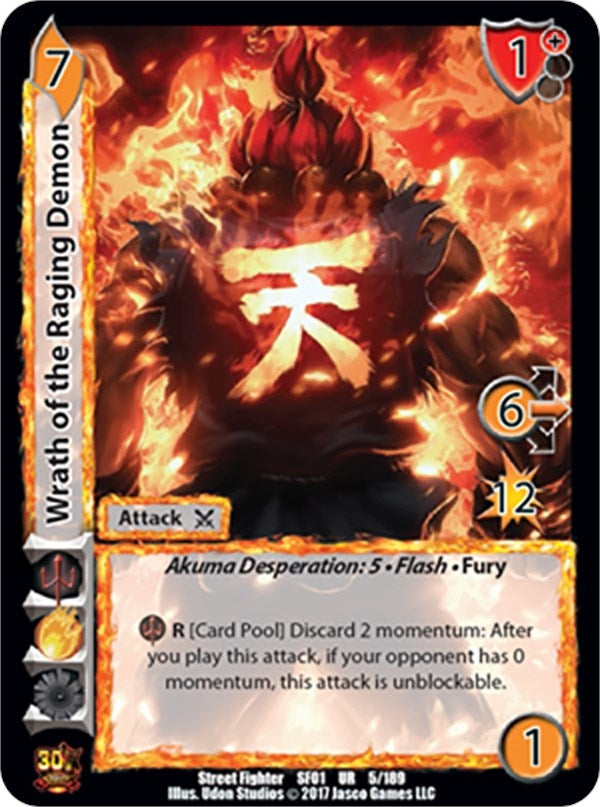 Image for Wrath of the Raging Demon (Street Fighter CCG) (5) - UniVersus