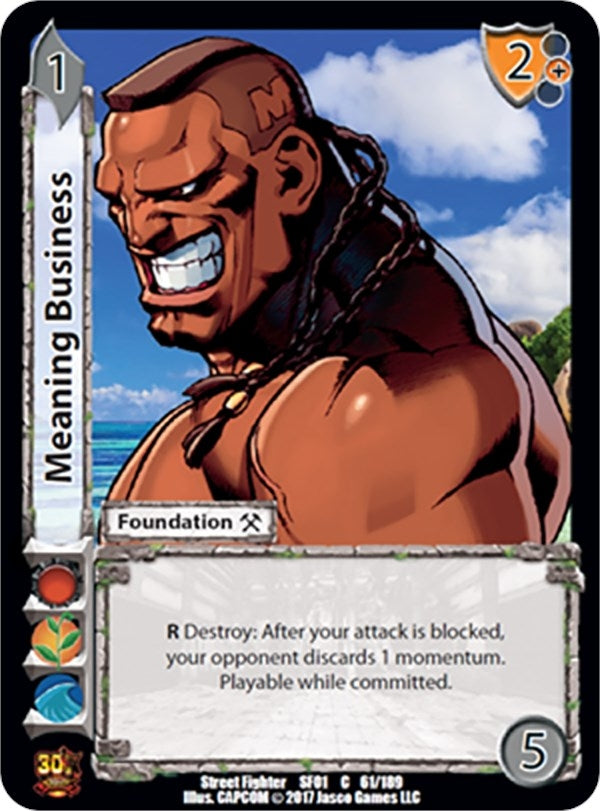 Image for Meaning Business (Street Fighter CCG) (61) - UniVersus