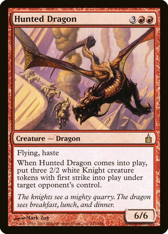 Image for Hunted Dragon (Ravnica: City of Guilds) (131) - Magic: The Gathering