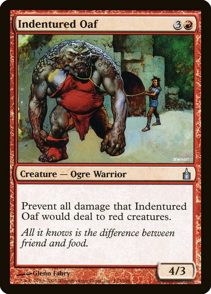 Image for Indentured Oaf (Ravnica: City of Guilds) (133) - Magic: The Gathering
