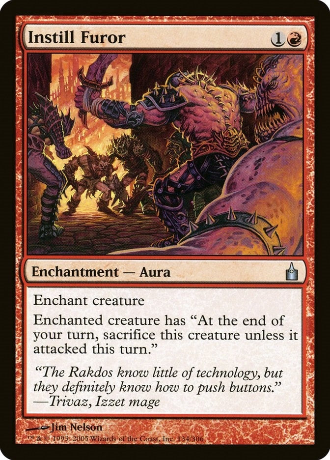 Image for Instill Furor (Ravnica: City of Guilds) (134) - Magic: The Gathering