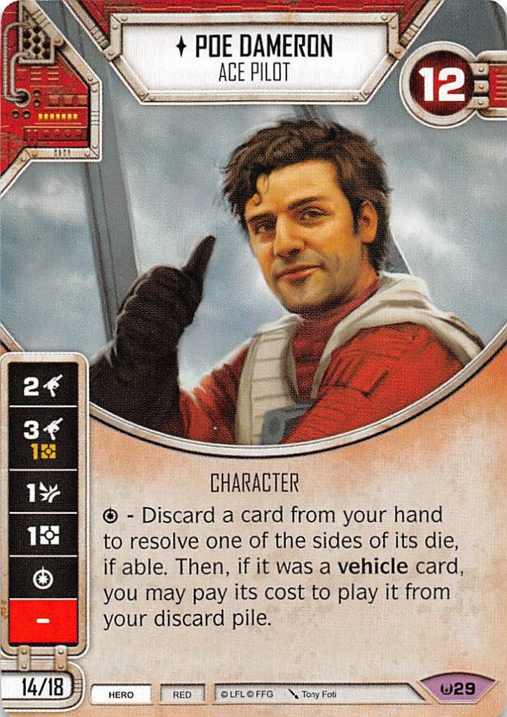 Image for Poe Dameron - Ace Pilot (Card Only) (Awakenings) (29) - Star Wars: Destiny