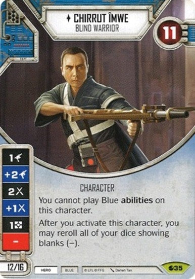 Image for Chirrut Imwe - Blind Warrior (Card Only) (Spirit of Rebellion) (35) - Star Wars: Destiny