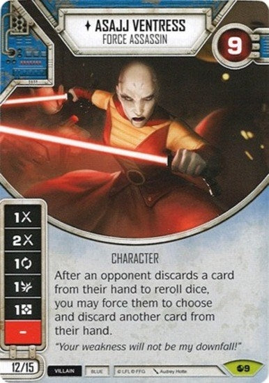 Image for Asajj Ventress - Force Assassin (Card Only) (Spirit of Rebellion) (9) - Star Wars: Destiny