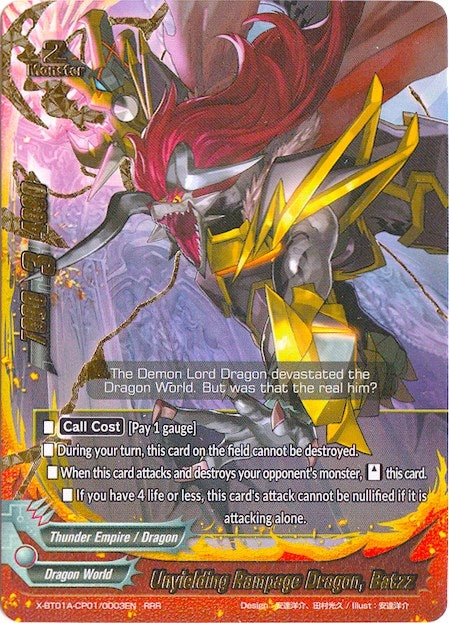 Image for Unyielding Rampage Dragon, Batzz (Crossing Generations) (X-BT01A-CP01/0003EN) - Future Card BuddyFight