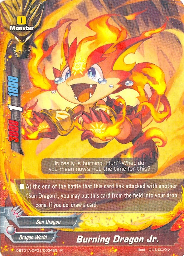 Image for Burning Dragon Jr. (Crossing Generations) (X-BT01A-CP01/0034EN) - Future Card BuddyFight