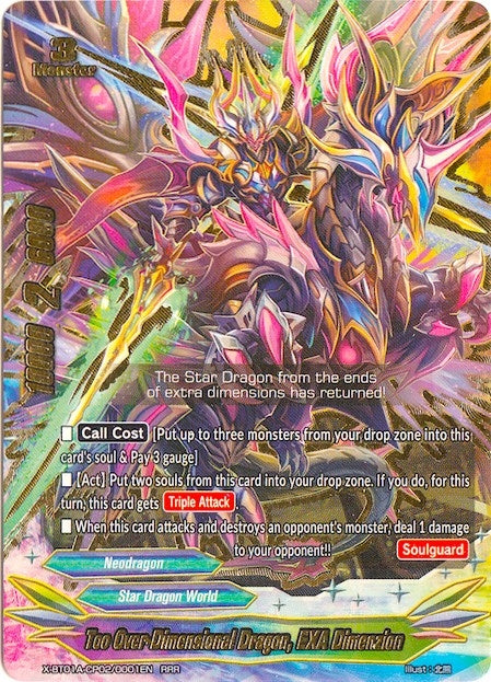 Image for Too Over-Dimensional Dragon, EXA Dimenzion (Crossing Generations) (X-BT01A-CP02/0001EN) - Future Card BuddyFight