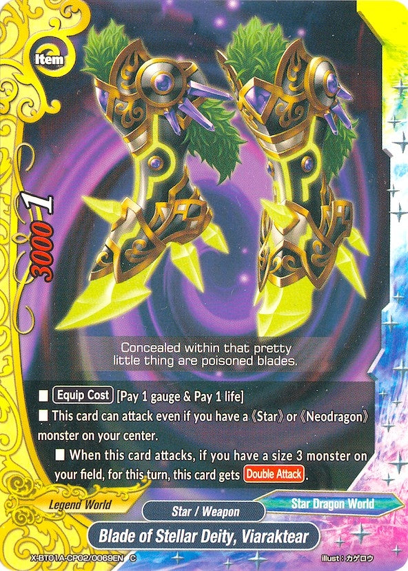 Image for Blade of Stellar Deity, Viaraktear (Crossing Generations) (X-BT01A-CP02/0069EN) - Future Card BuddyFight