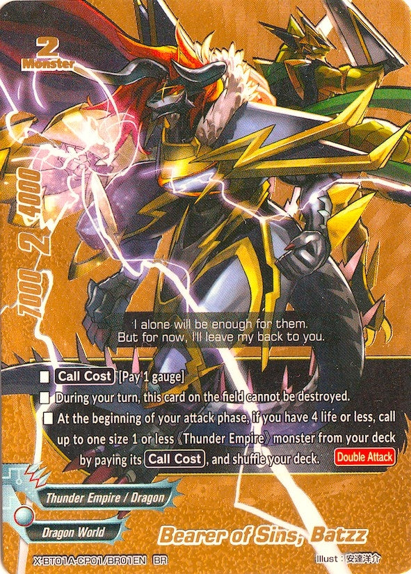 Image for Bearer of Sins, Batzz (BR) (Crossing Generations) (X-BT01A-CP01/BR01EN) - Future Card BuddyFight