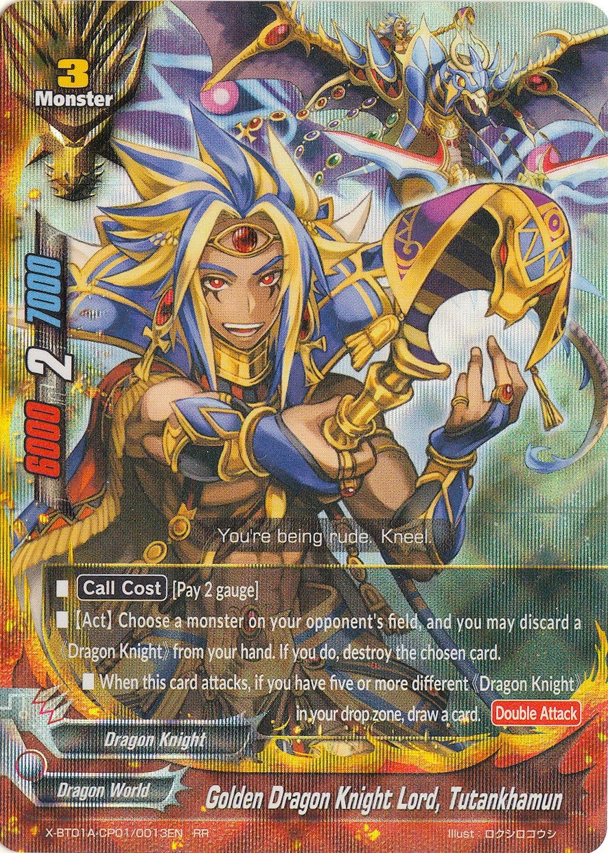 Image for Golden Dragon Knight Lord, Tutankhamun (Crossing Generations) (X-BT01A-CP01/0013EN) - Future Card BuddyFight