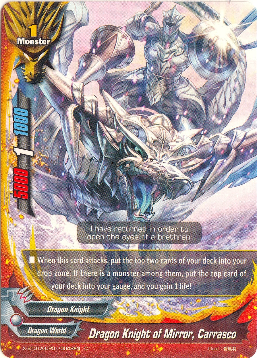 Image for Dragon Knight of Mirror, Carrasco (Crossing Generations) (X-BT01A-CP01/0048EN) - Future Card BuddyFight