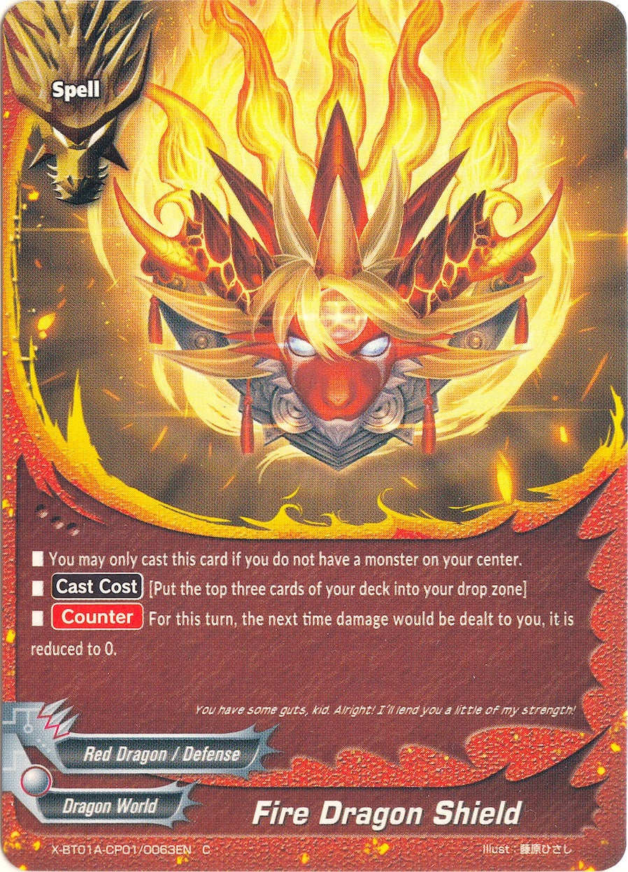 Image for Fire Dragon Shield (Crossing Generations) (X-BT01A-CP01/0063EN) - Future Card BuddyFight