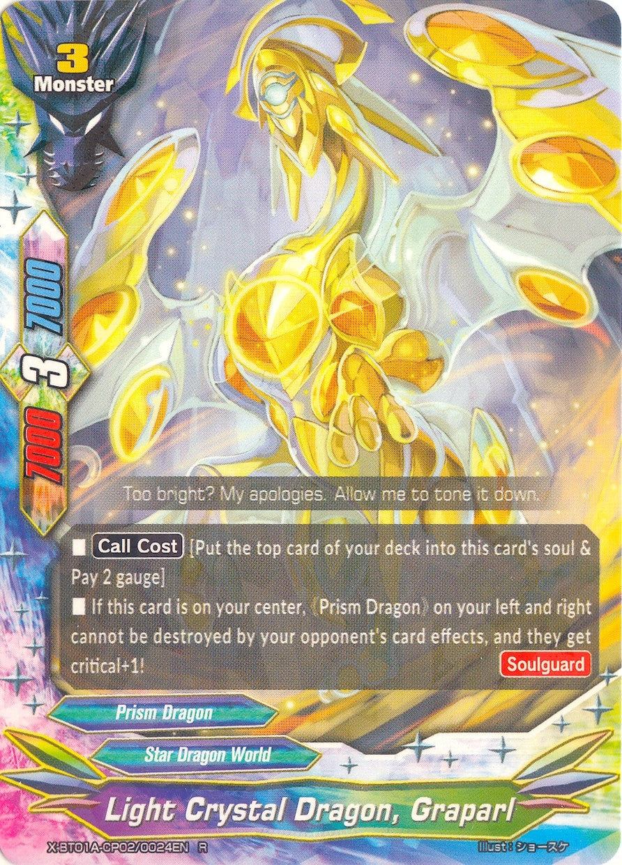 Image for Light Crystal Dragon, Graparl (Crossing Generations) (X-BT01A-CP02/0024EN) - Future Card BuddyFight
