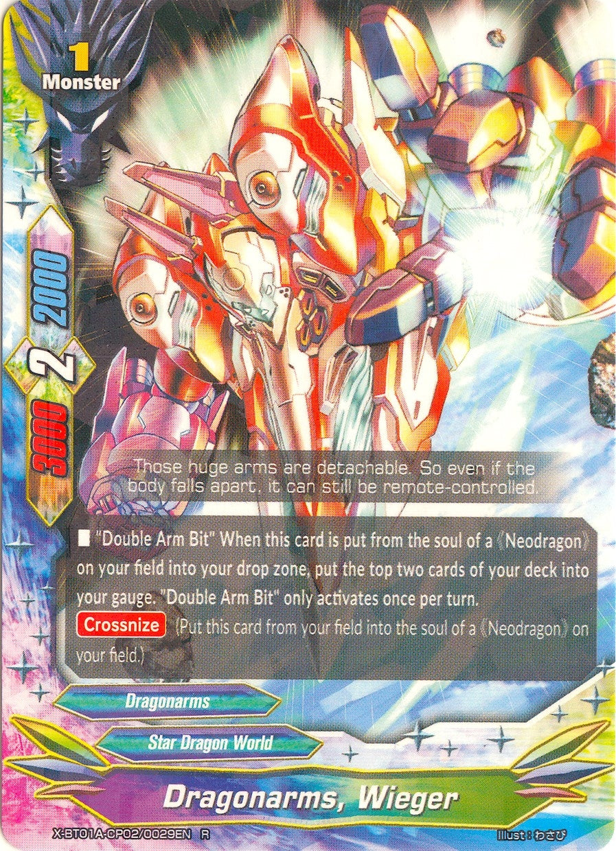 Image for Dragonarms, Wieger (Crossing Generations) (X-BT01A-CP02/0029EN) - Future Card BuddyFight