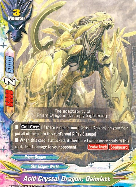 Image for Acid Crystal Dragon, Gaimlett (Crossing Generations) (X-BT01A-CP02/0041EN) - Future Card BuddyFight