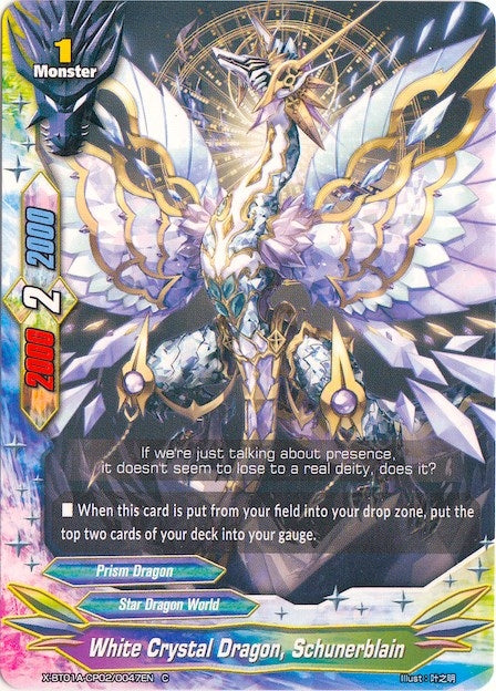 Image for White Crystal Dragon, Schunerblain (Crossing Generations) (X-BT01A-CP02/0047EN) - Future Card BuddyFight