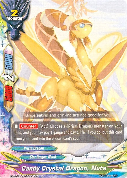 Image for Candy Crystal Dragon, Nuts (Crossing Generations) (X-BT01A-CP02/0043EN) - Future Card BuddyFight