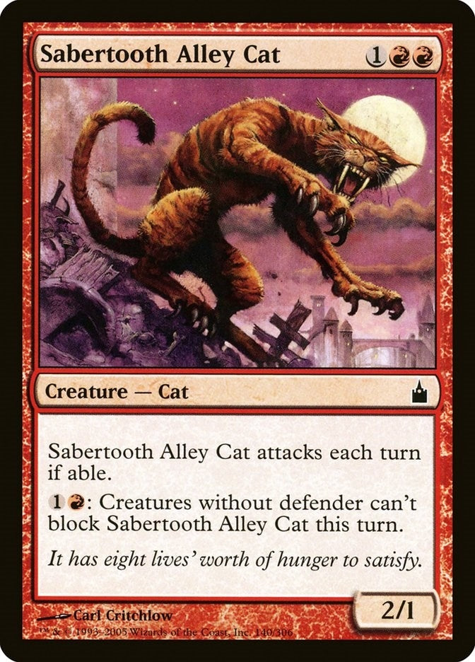 Image for Sabertooth Alley Cat (Ravnica: City of Guilds) (140) - Magic: The Gathering