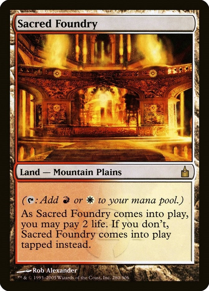 Image for Sacred Foundry (Ravnica: City of Guilds) (280) - Magic: The Gathering