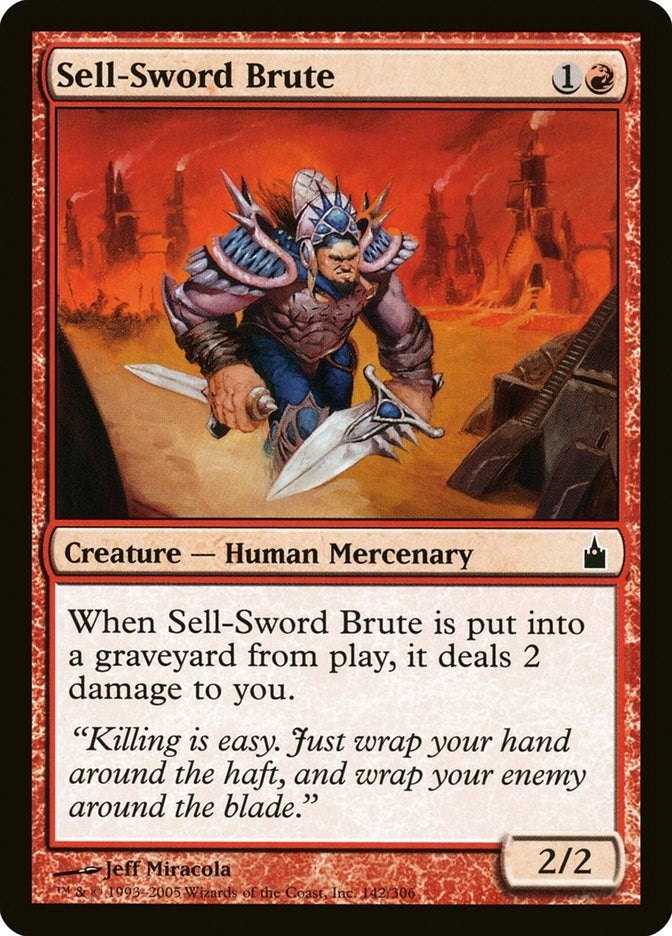 Image for Sell-Sword Brute (Ravnica: City of Guilds) (142) - Magic: The Gathering