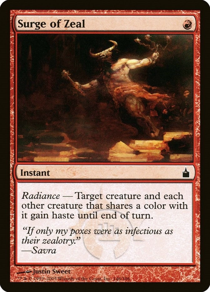 Image for Surge of Zeal (Ravnica: City of Guilds) (146) - Magic: The Gathering