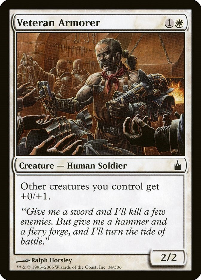 Image for Veteran Armorer (Ravnica: City of Guilds) (34) - Magic: The Gathering