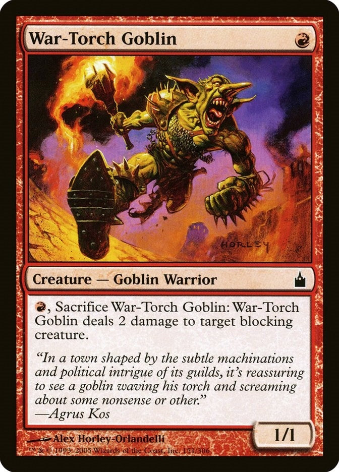 Image for War-Torch Goblin (Ravnica: City of Guilds) (151) - Magic: The Gathering
