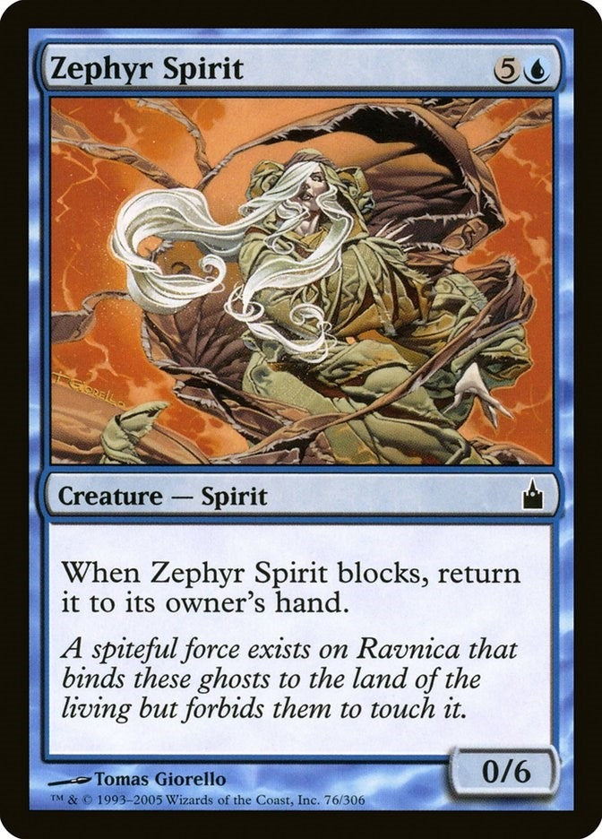 Image for Zephyr Spirit (Ravnica: City of Guilds) (76) - Magic: The Gathering