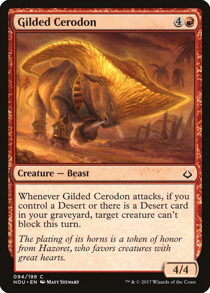 Image for Gilded Cerodon (Hour of Devastation) (94) - Magic: The Gathering