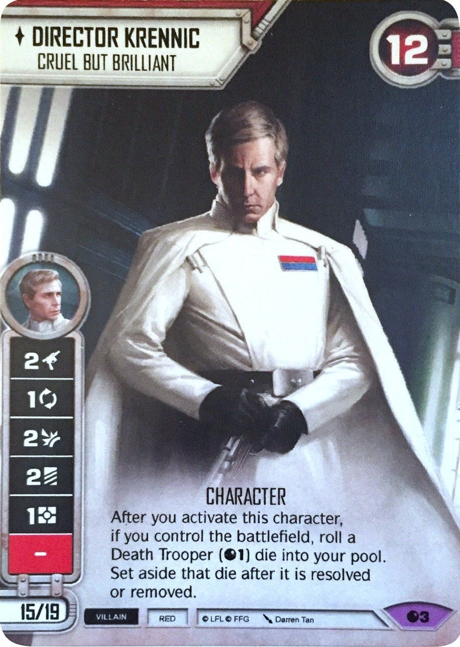 Image for Director Krennic - Cruel But Brilliant (Alternate Full Art) (SWD: Promo Cards) (3) - Star Wars: Destiny